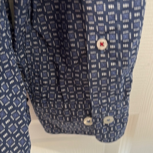 Brooks Brothers Blue Geometric Casual Shirt - Picture 4 of 7